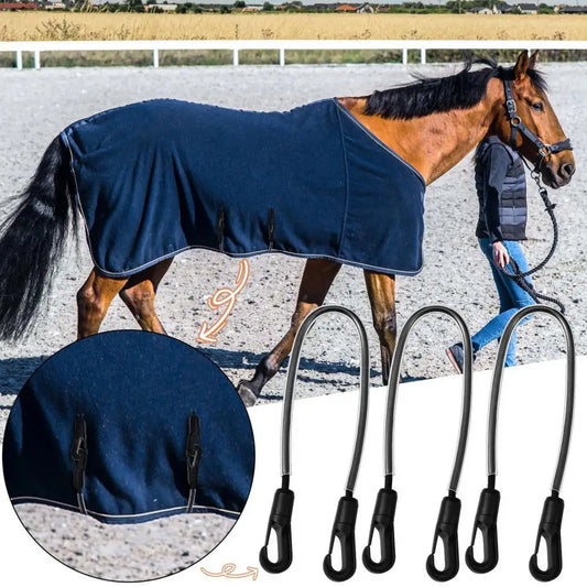 EquiSecure FlexStrap – Elastische Beenriemen voor Paardendekens met Dubbele Clips