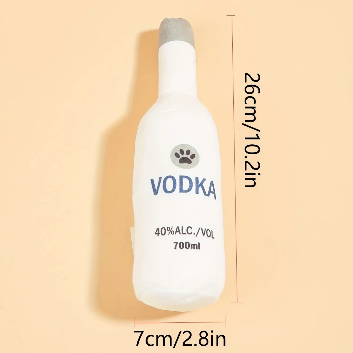 PawVino Pluche Wijnfles Hondenspeelgoed