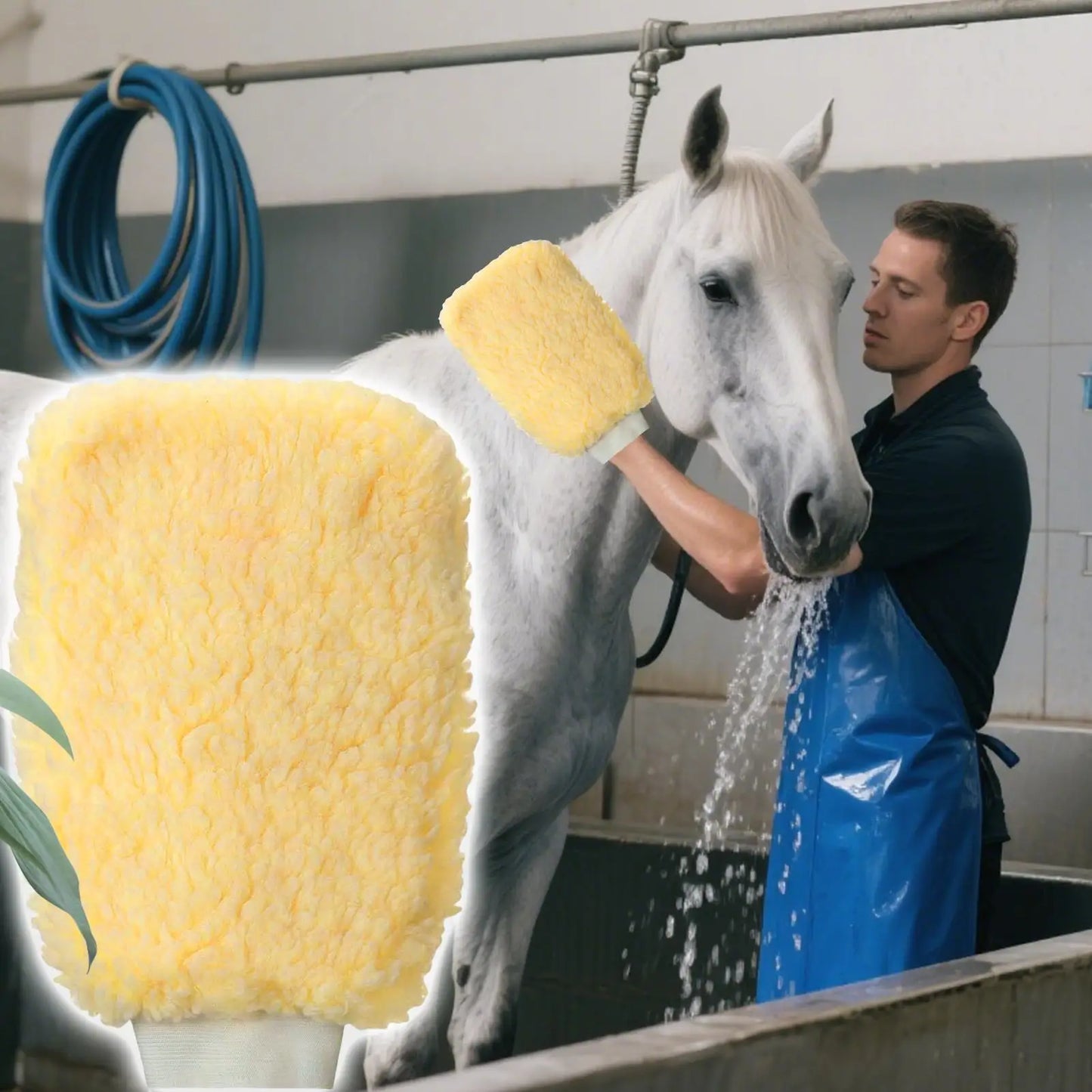 TickMitt Care – Zachte Grooming & Applicator Handschoen voor Paarden en Huisdieren