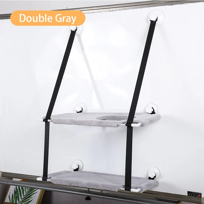 Winter Kattenhangmat Fluweel – Dubbellaags Corduroy – Zuignap