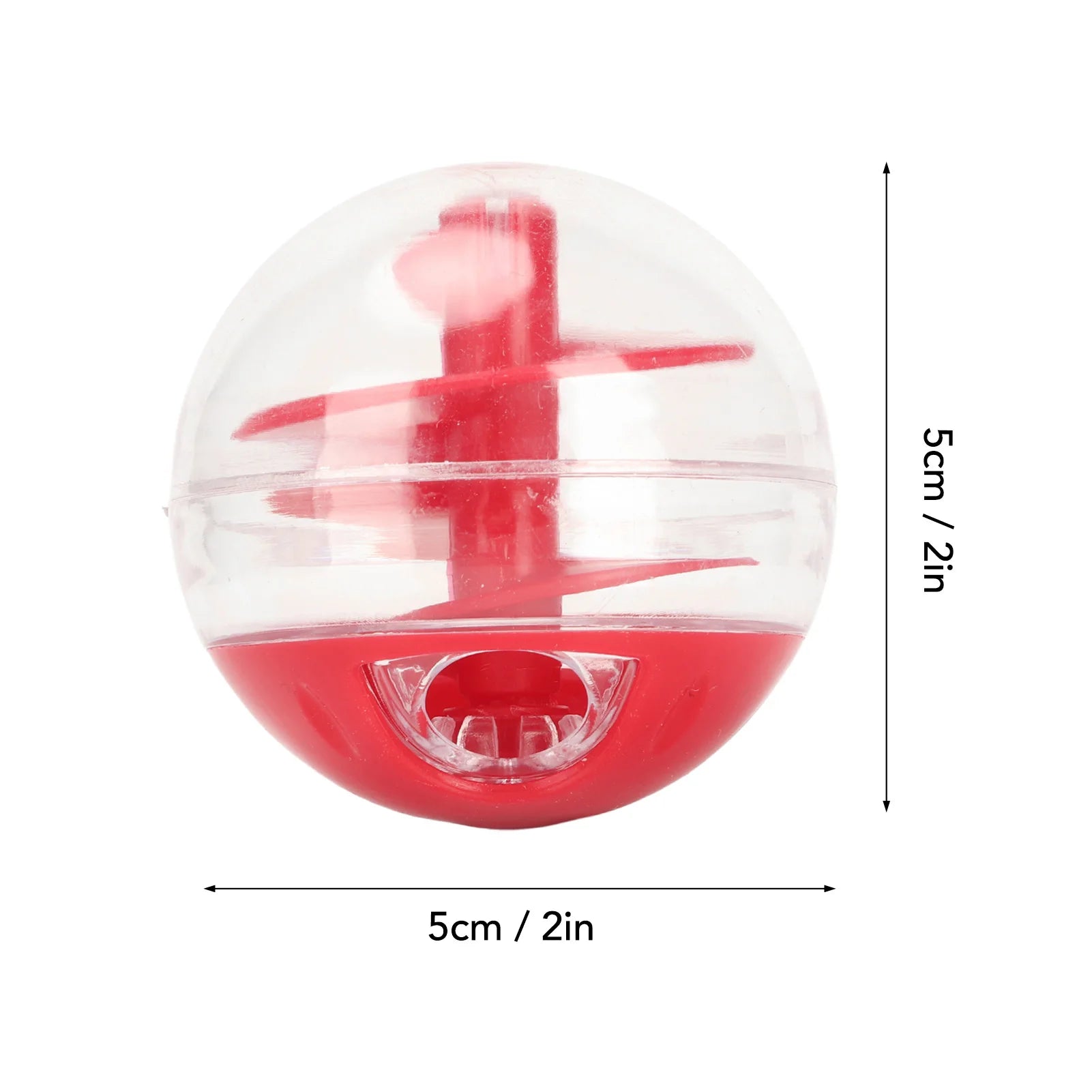 Interactieve Kattenvoerbal – 5 cm, Kunststof, Voor Snacks & Brokjes