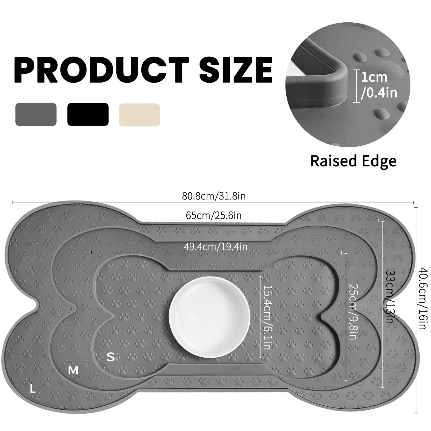 Anti-Slip Siliconen Voedingsmat voor Honden en Katten – Waterdicht