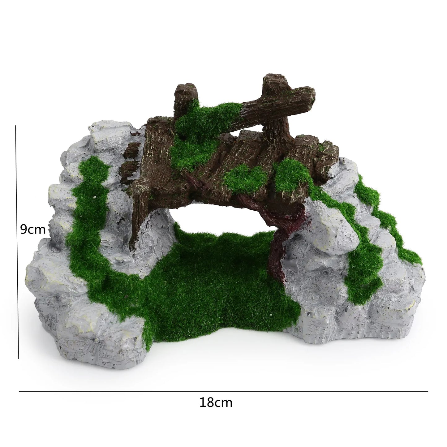 Hars aquarium brug ornament