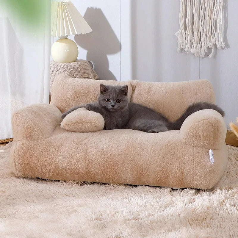 LuxeFluff Kattenbank – Winter Warme Kattenmand & Sofa