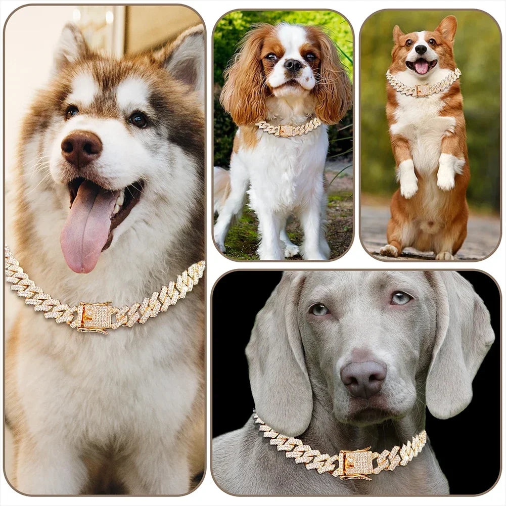 RoyalPaw Diamond Cuban Hondenketting