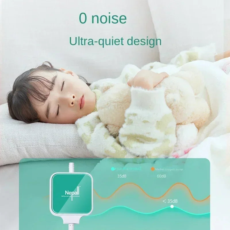 Aquarium zuurstofpomp – ultrastil, compact – 110–240V kunststof