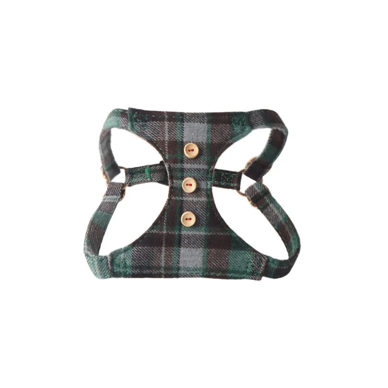 British Plaid – Verstelbaar Hondenharnas met Multifunctionele Lijnset in Britse Stijl