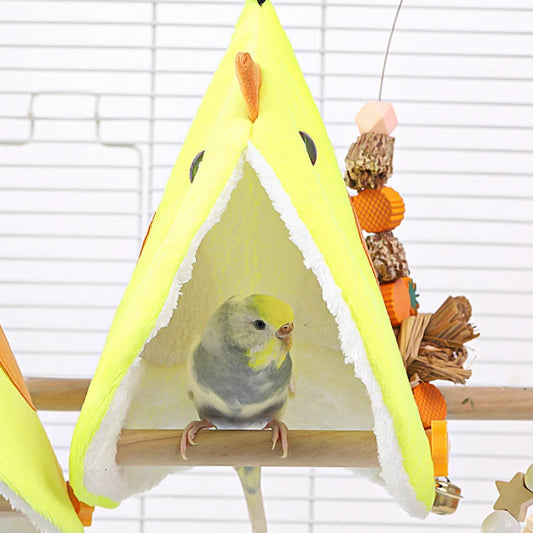 Papegaaienhangmat pluche zacht vogelbed