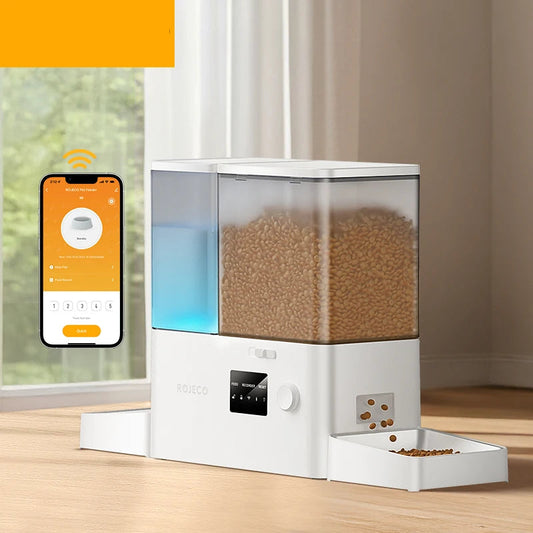 Slimme automatische voerbak hond 8,5L – WiFi app & waterdispenser