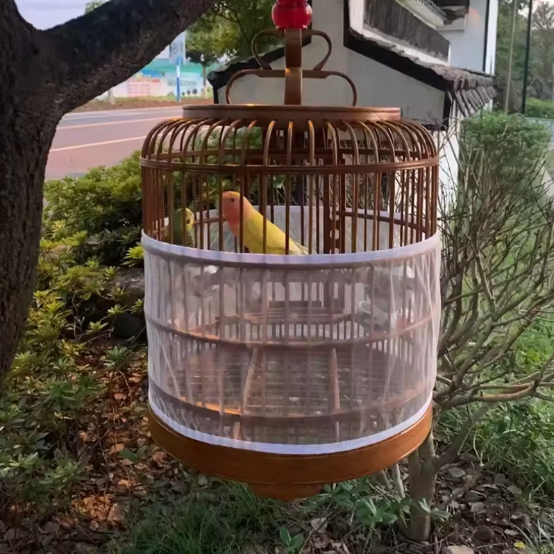 Rekbaar zaadvangnet vogelkooi – ademend mesh