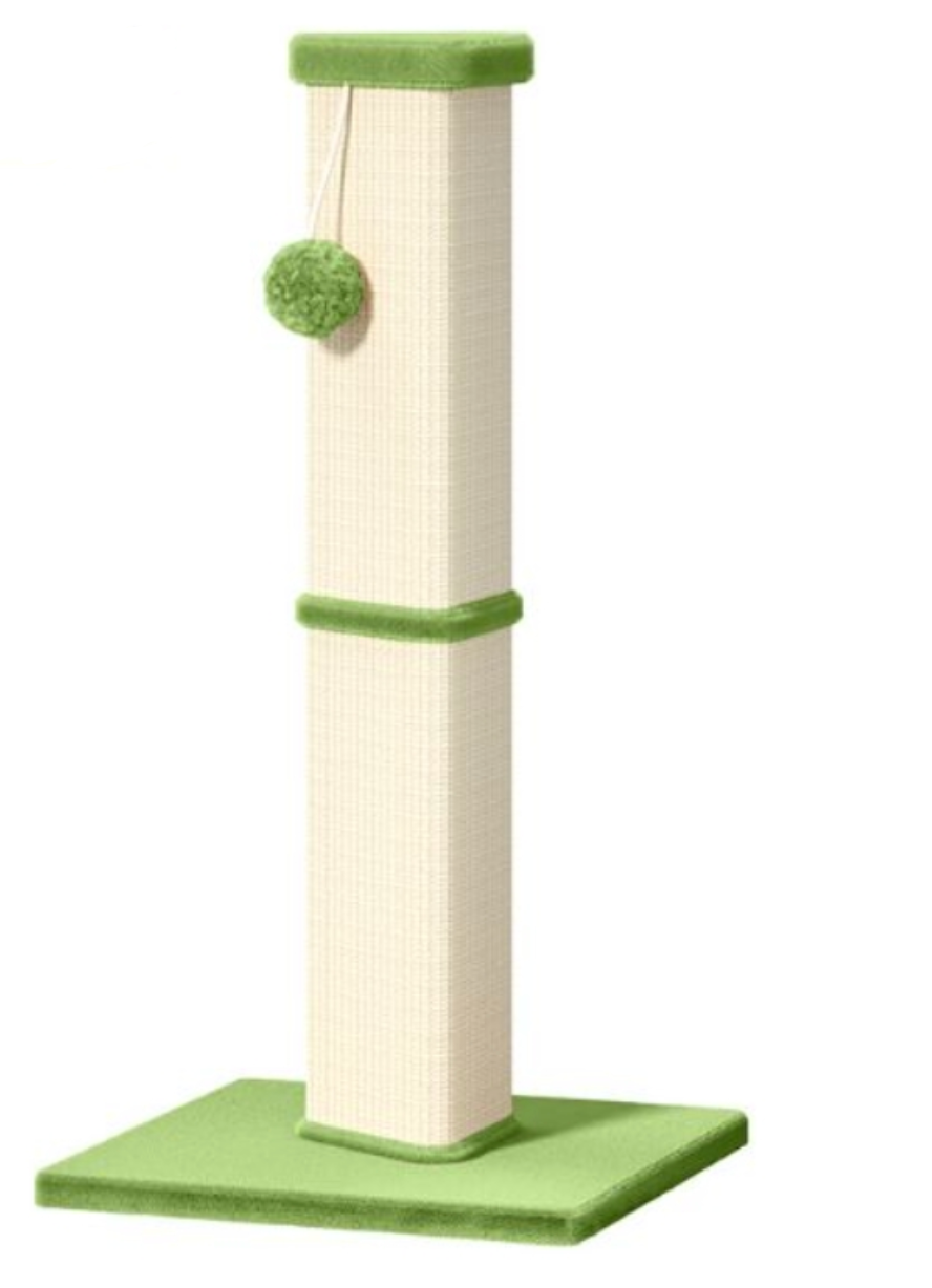 Krabpaal Kat 80cm Hoog – Sisal met Speelbal, 40x40cm Basis, Meerkleurig
