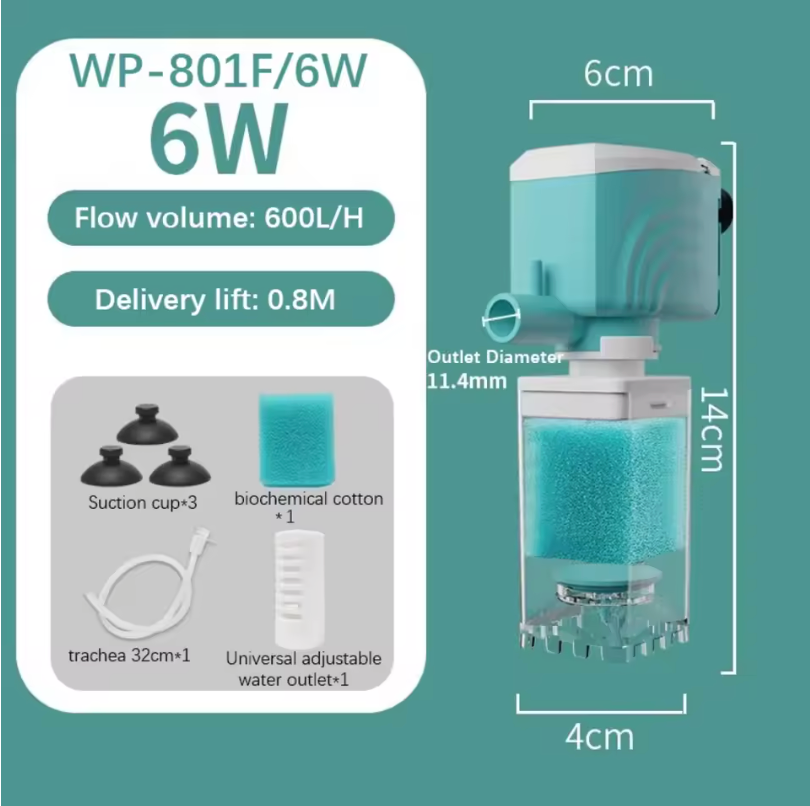 Aquariumfilter - stil sponsfilter met zuurstofpomp – ABS