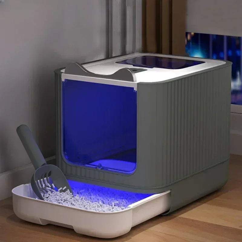 Gesloten Kattenbak met UV-sterilisatie – Groot & Hygiënisch Plastic