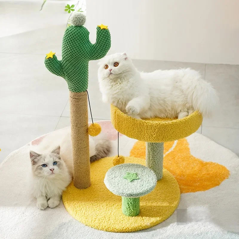 Kattenklimpaal Cactusvorm – Sisal & Pluche, Groen Design