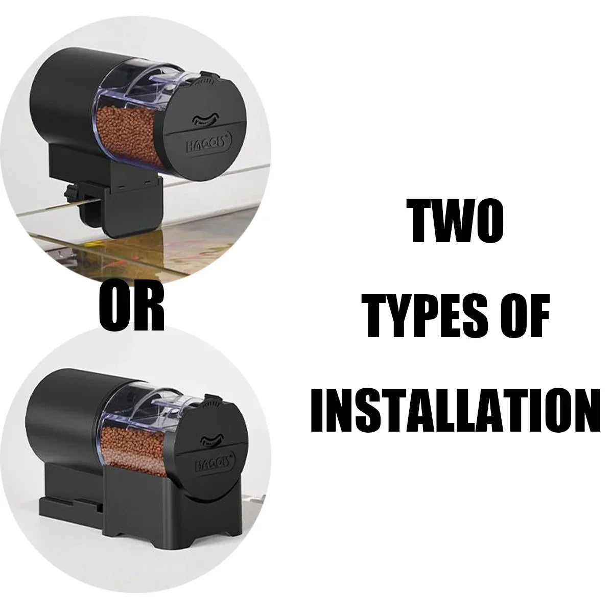 Automatische visvoerautomaat op batterijen – 100 ml, instelbaar plastic