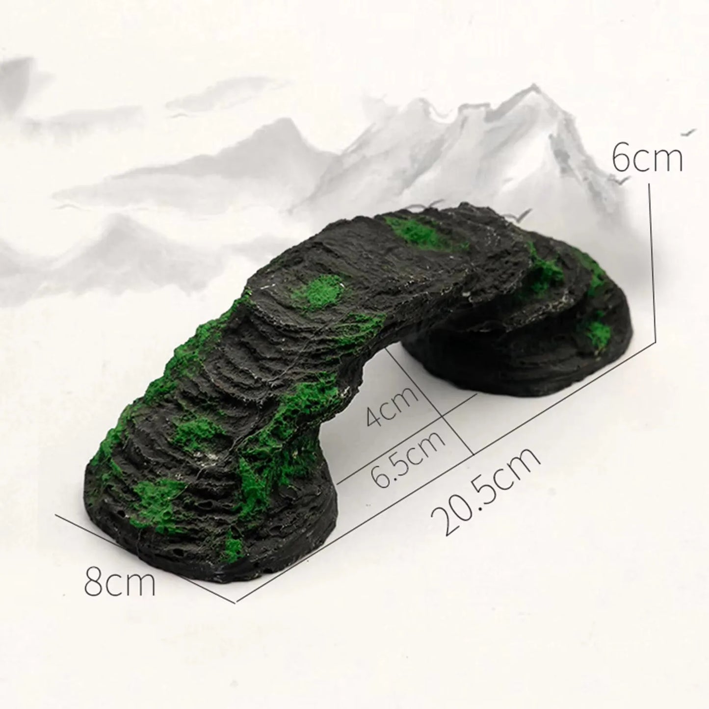 Hars aquarium brug ornament