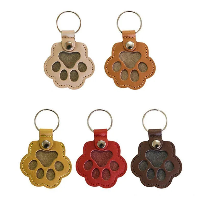 MemoryPaw – Leren Herdenkings Sleutelhanger met Haarlok Houder