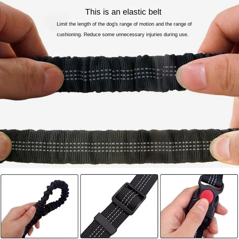 Handsfree Hondenriem met Heupgordel – Verstelbare Polyester Riem