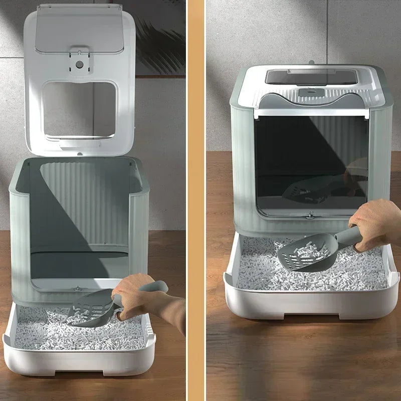 Gesloten Kattenbak met UV-sterilisatie – Groot & Hygiënisch Plastic