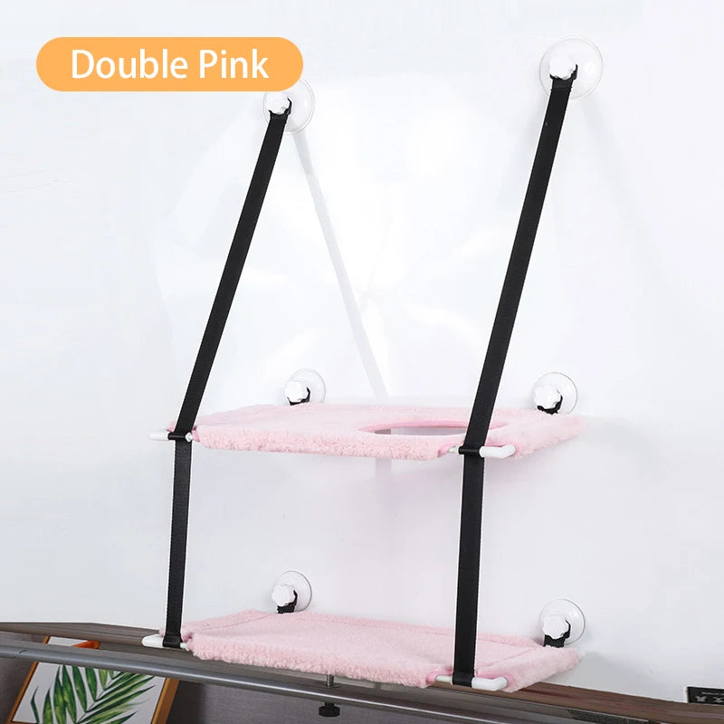 Winter Kattenhangmat Fluweel – Dubbellaags Corduroy – Zuignap