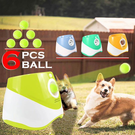 Automatische honden ballenwerper – 6 ballen, USB oplaadbaar, 5cm