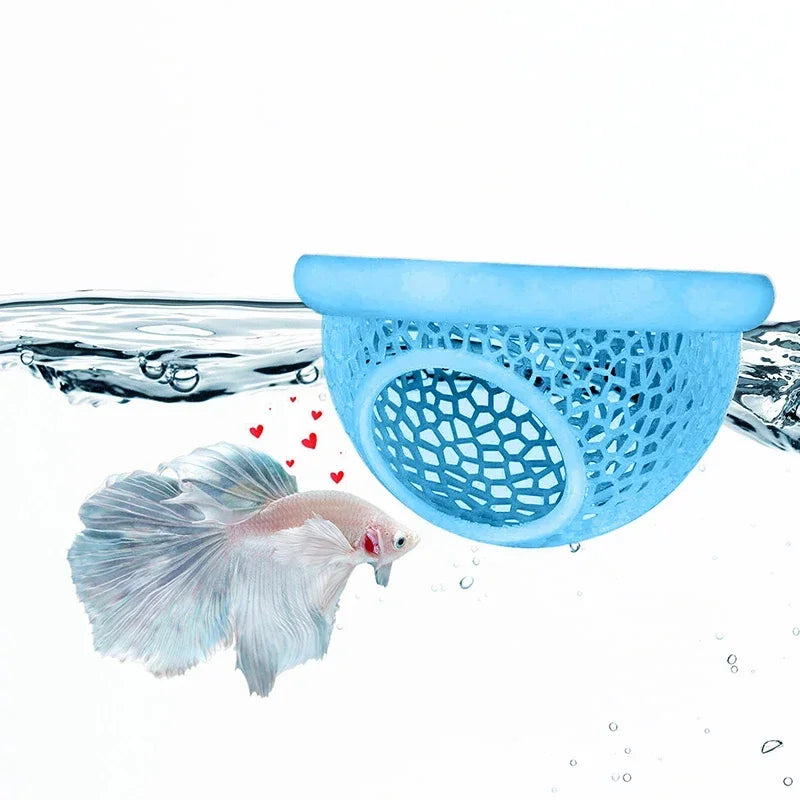 AquaHaven 3-in-1 Drijvende Grottenschuilplaats & Voederring voor Betta’s en Kleine Aquariumdieren