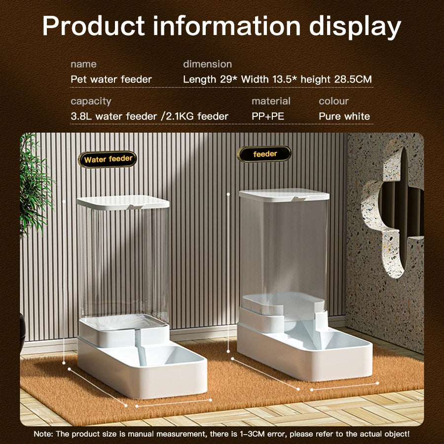 Automatische voer- en waterdispenser kat – BPA-vrij kunststof 3,8L