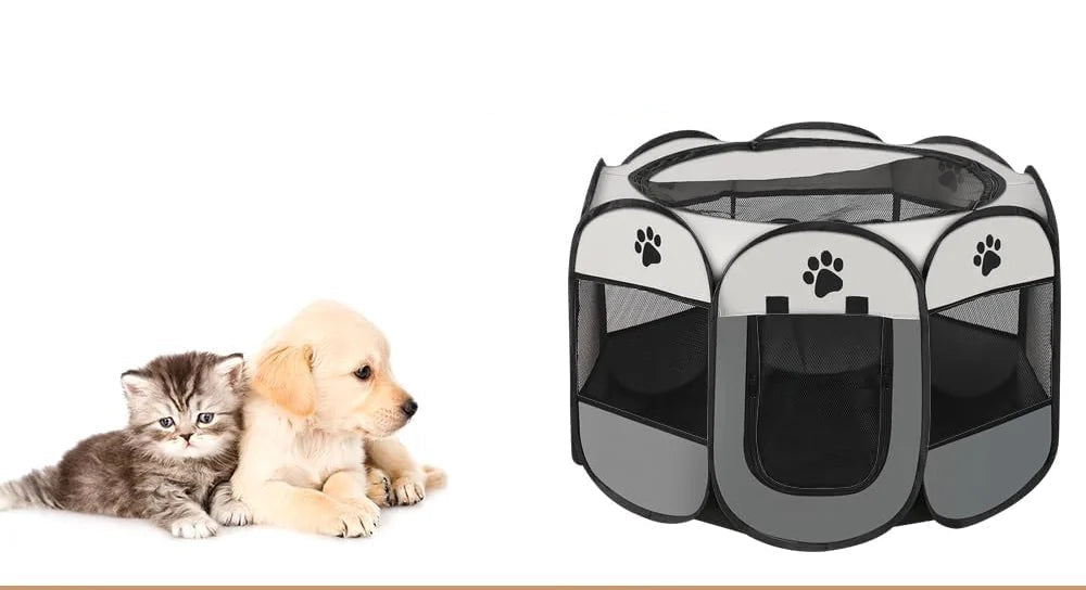 PETSFERA – Opvouwbare Achtzijdige Dierenkooi & Tent