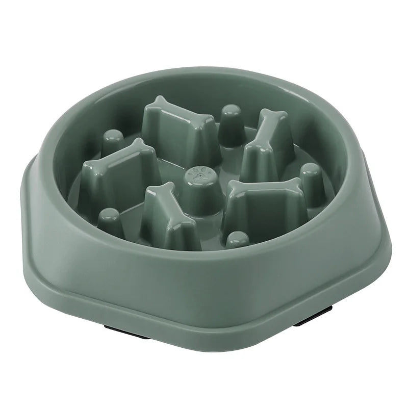 Slow Feeder Hondenbak – Anti-Schrok, BPA-vrij Plastic, Ø20cm Blauw
