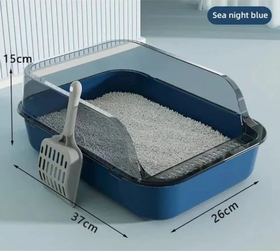 Kattenbak Semi-gesloten – PP, 37x26x15cm, Anti-spat, Ventilatie