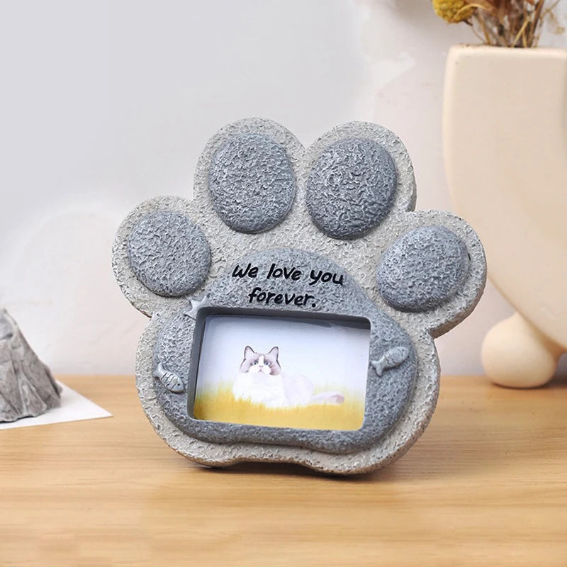 EternalPaw – Creatieve Resin Huisdier Gedenksteen met Fotohouder