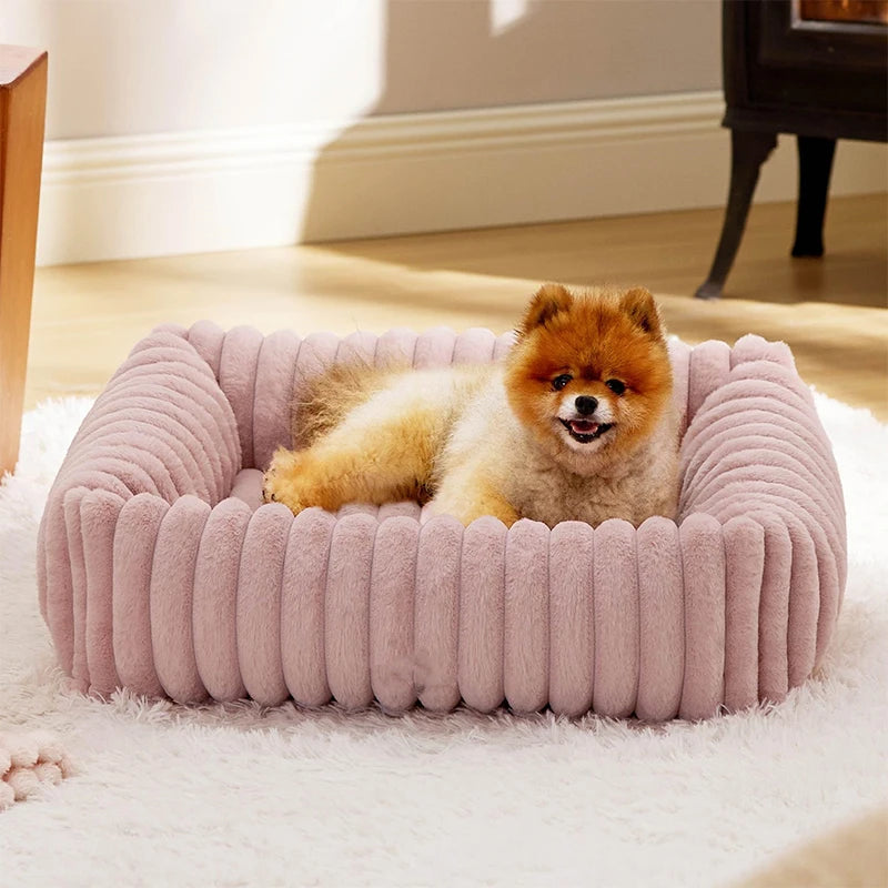 Pluche Huisdierbed  – Wasbaar Antislip Mand voor Hond/Kat
