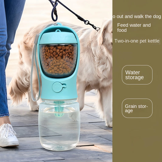 Draagbare Honden Drinkfles met Voedselcontainer – 350ml