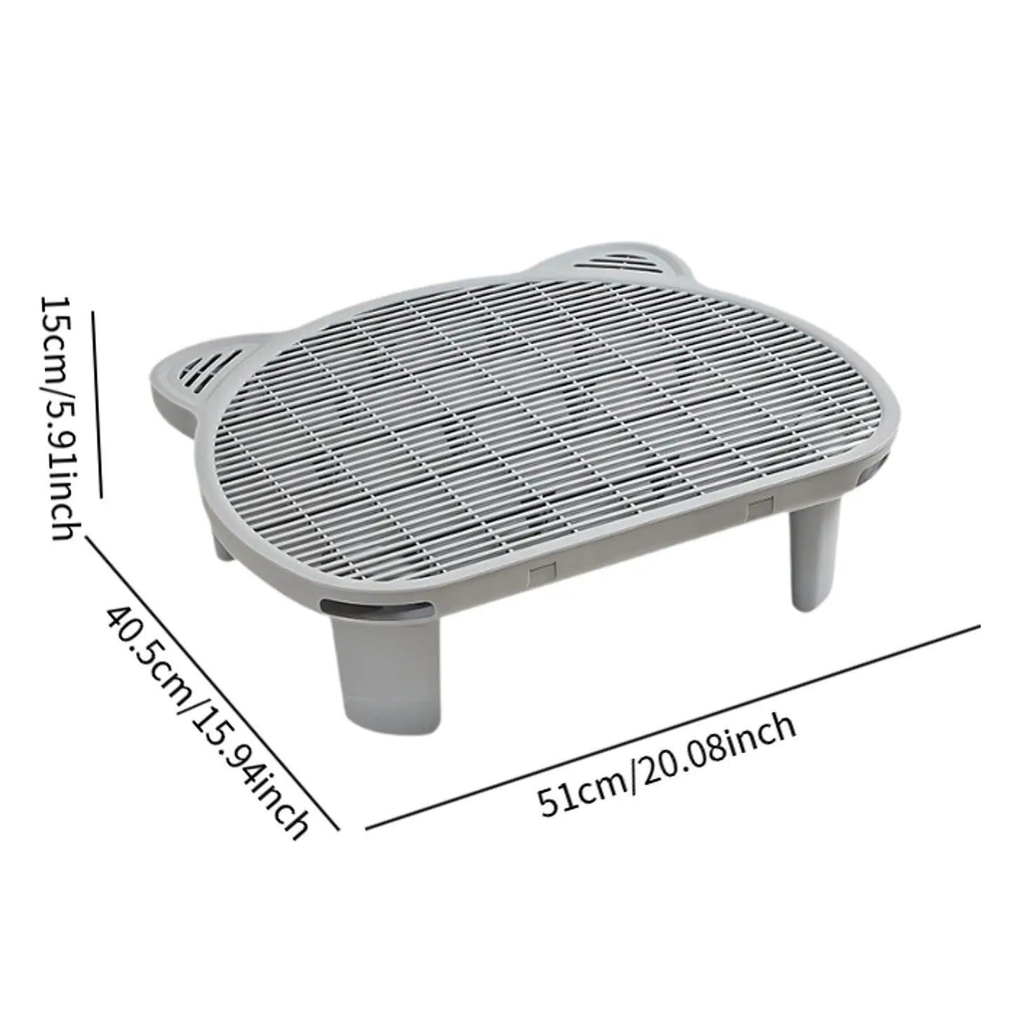 Wasbare Kattenbakmat met Trap – 51×40 cm, Antislip & Dubbel Laags