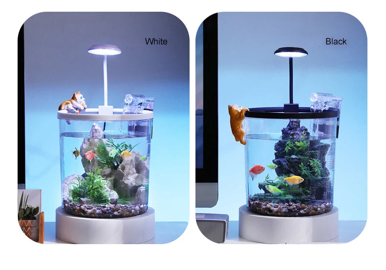 EcoFlow Kleine Ronde Vissenkom met Zuurstofrijk Water