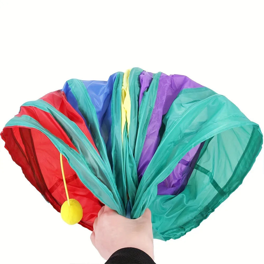 Opvouwbare Kattentunnel – Tunnel van Polyester met Speelballen