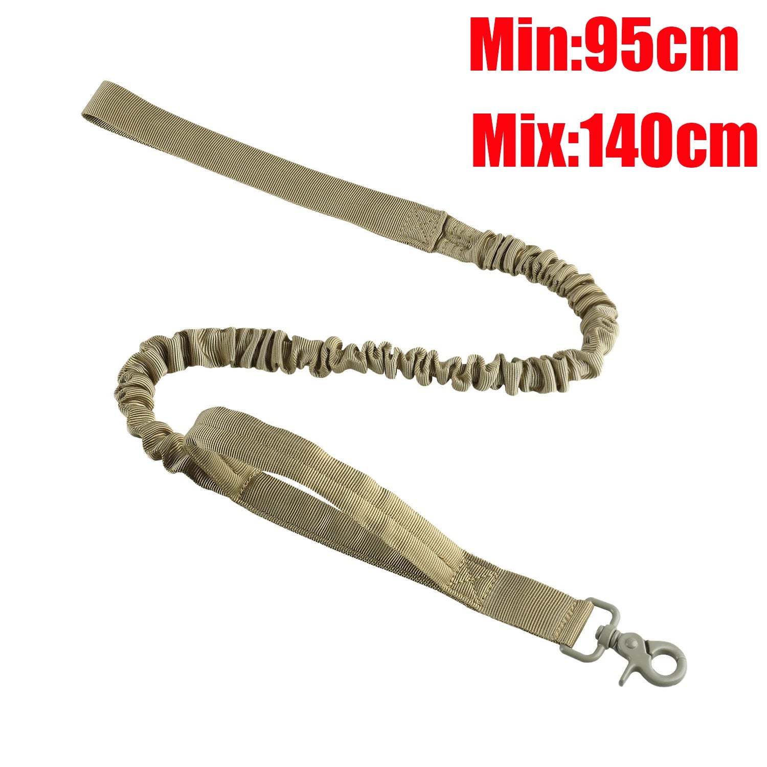 Reflecterende Bungee Hondenriem Nylon  – Voor Grote Honden Zwart