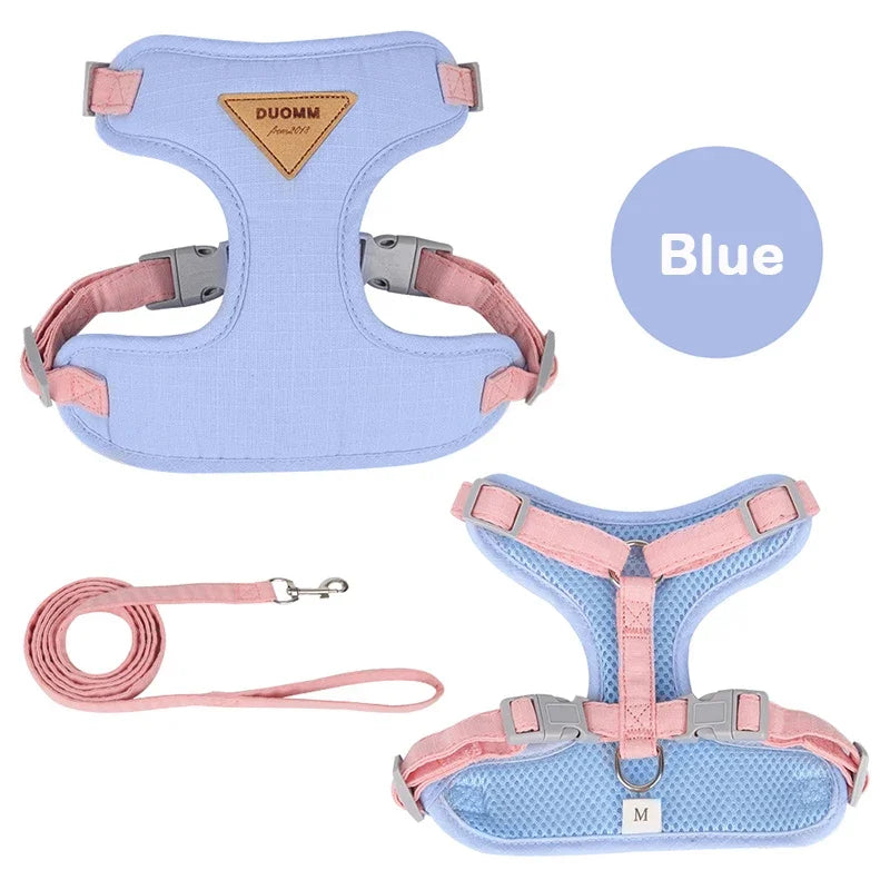 Puppy Harnas en Lijnset – Ademend Verstelbaar Vest Nylon XS-L