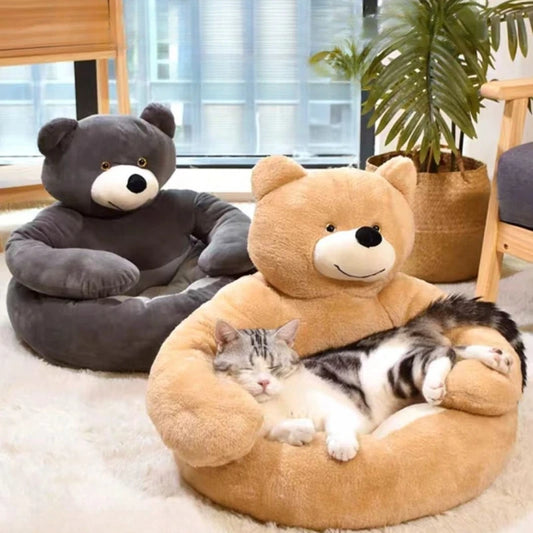 Pluche Beren Huisdierenbed  – Zacht Winterbed Hond Kat