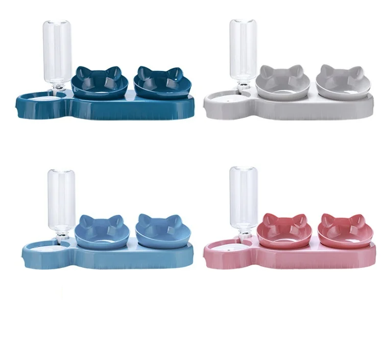 Drink & Eat 3-in-1 Kattenvoerbak Set met Waterdispenser