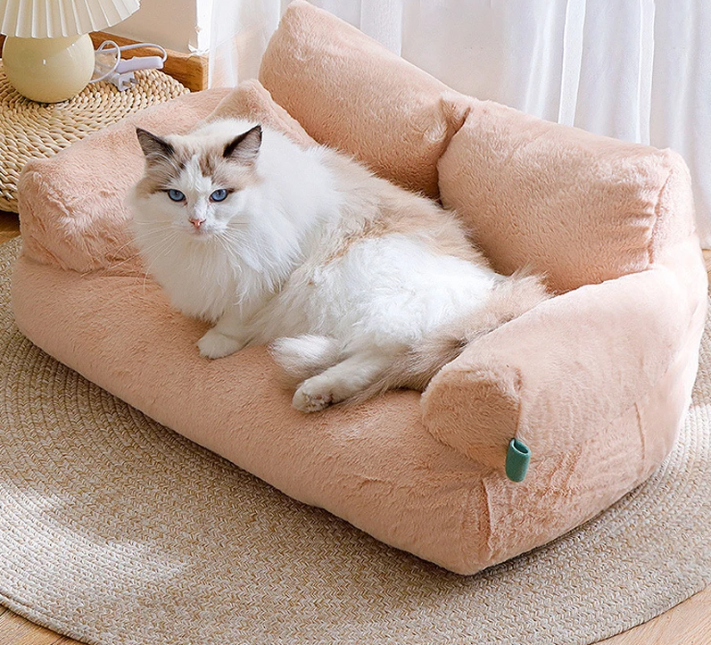 LuxeFluff Kattenbank – Winter Warme Kattenmand & Sofa