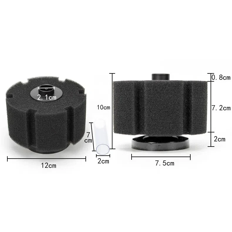 AquaPure Biochemische Sponsfilter voor Aquarium | Viskom, Luchtpomp en Skimmer Accessoire