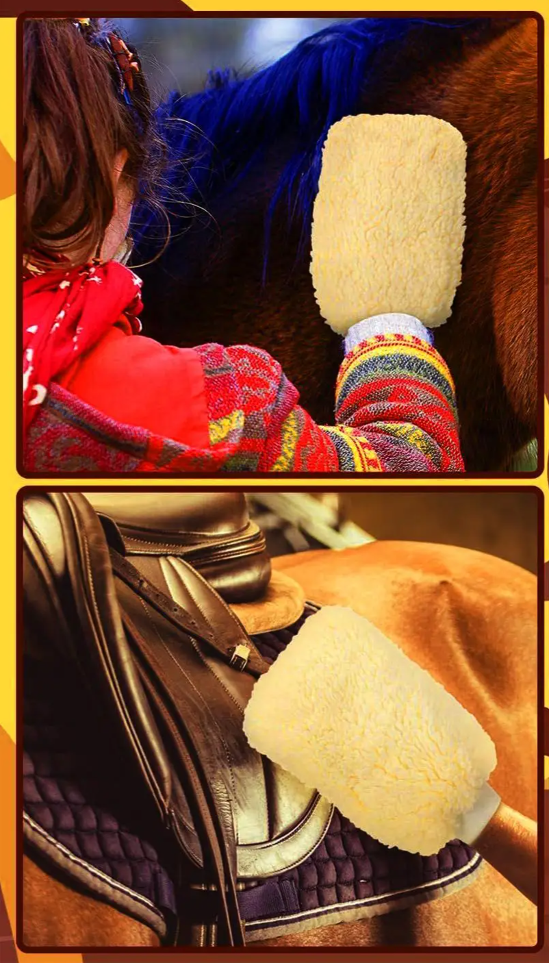 TickMitt Care – Zachte Grooming & Applicator Handschoen voor Paarden en Huisdieren