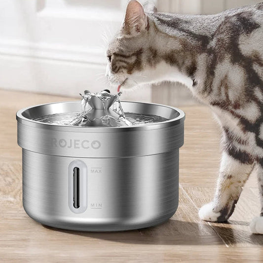 RVS Kattenfontein 2L – Stil Roestvrij Staal Drinkfontein voor Katten