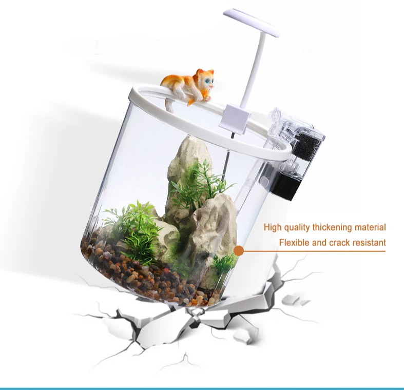 EcoFlow Kleine Ronde Vissenkom met Zuurstofrijk Water