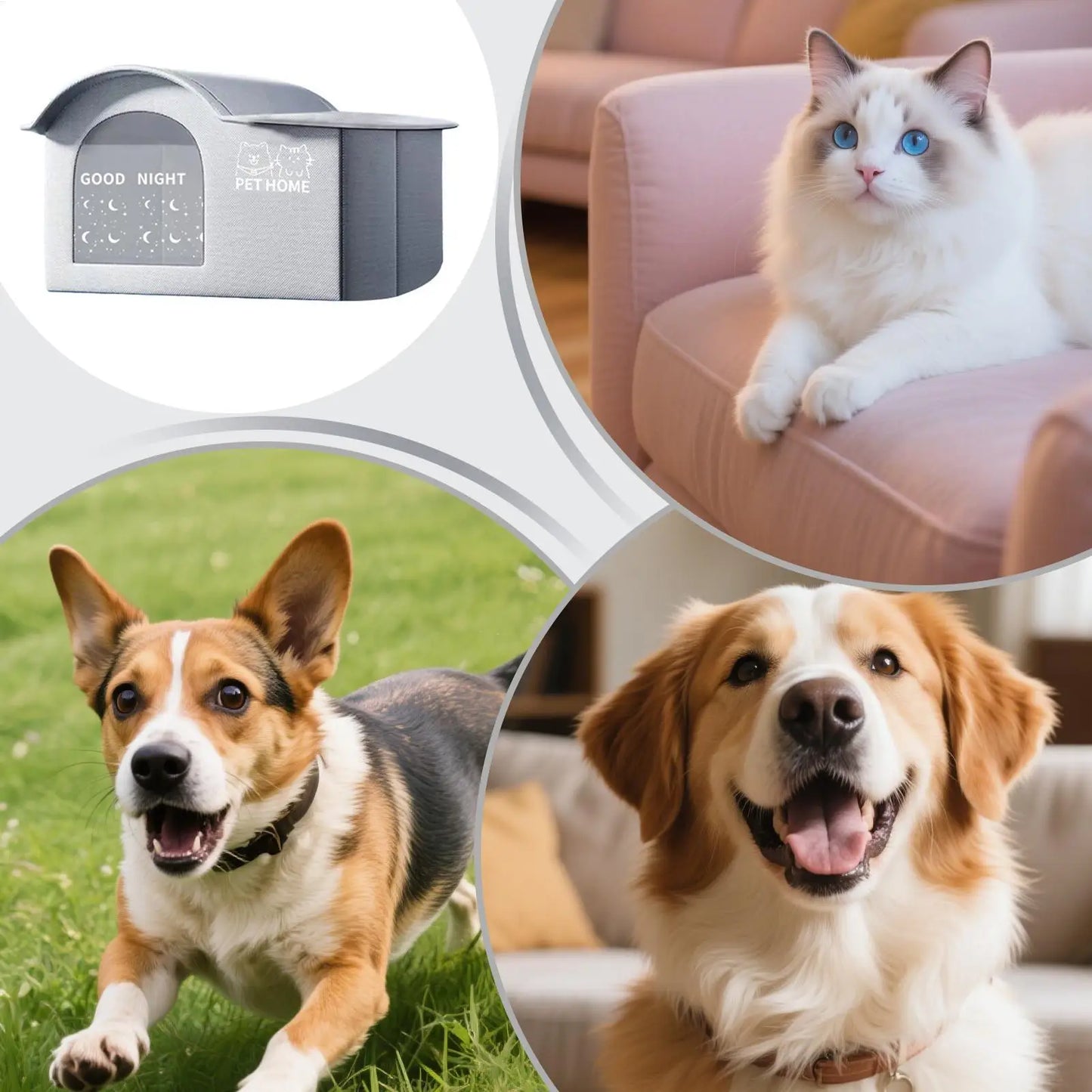 ThermaKool Opvouwbaar Isolerend Kattenhuis – 2-in-1 Verkoelend & Verwarmend met Ijspacks & Keerbaar Matras